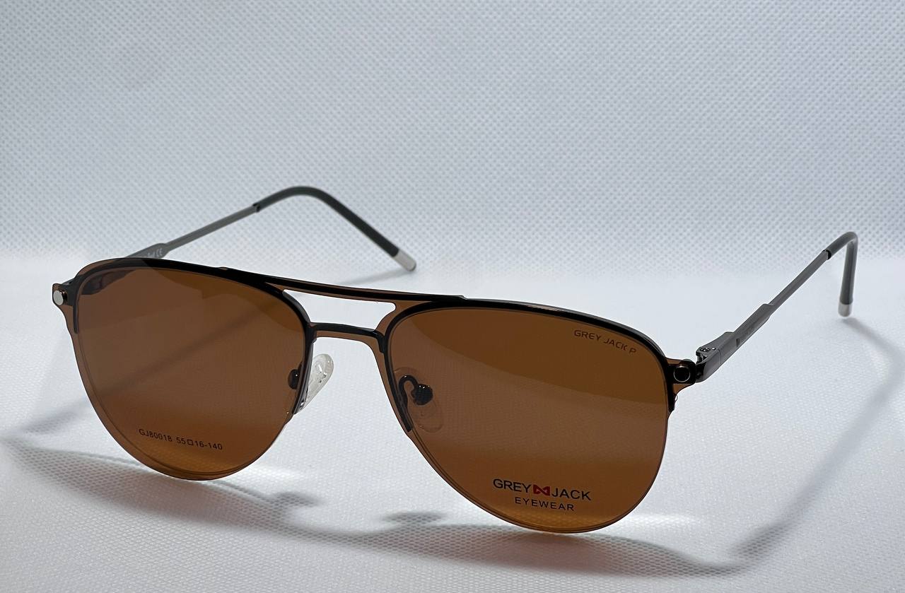 Aviator GreyJack clip on sunglasses