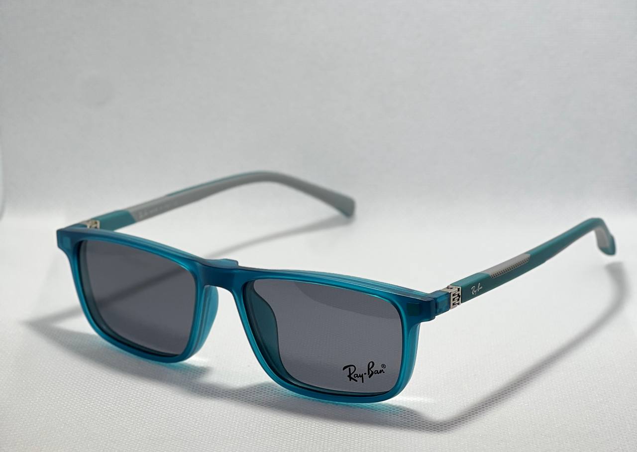 Turquoise RayBan clip on sunglasses