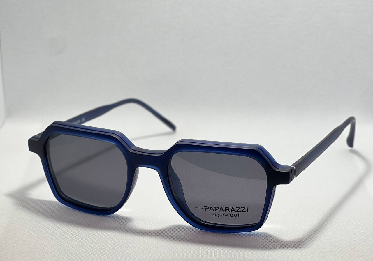 Navy Blue Paparazzi clip on sunglasses