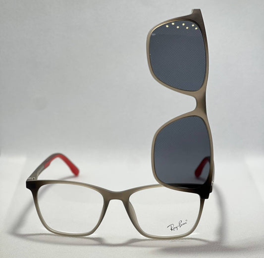 Gunmetal ReyBan clip on sunglasses